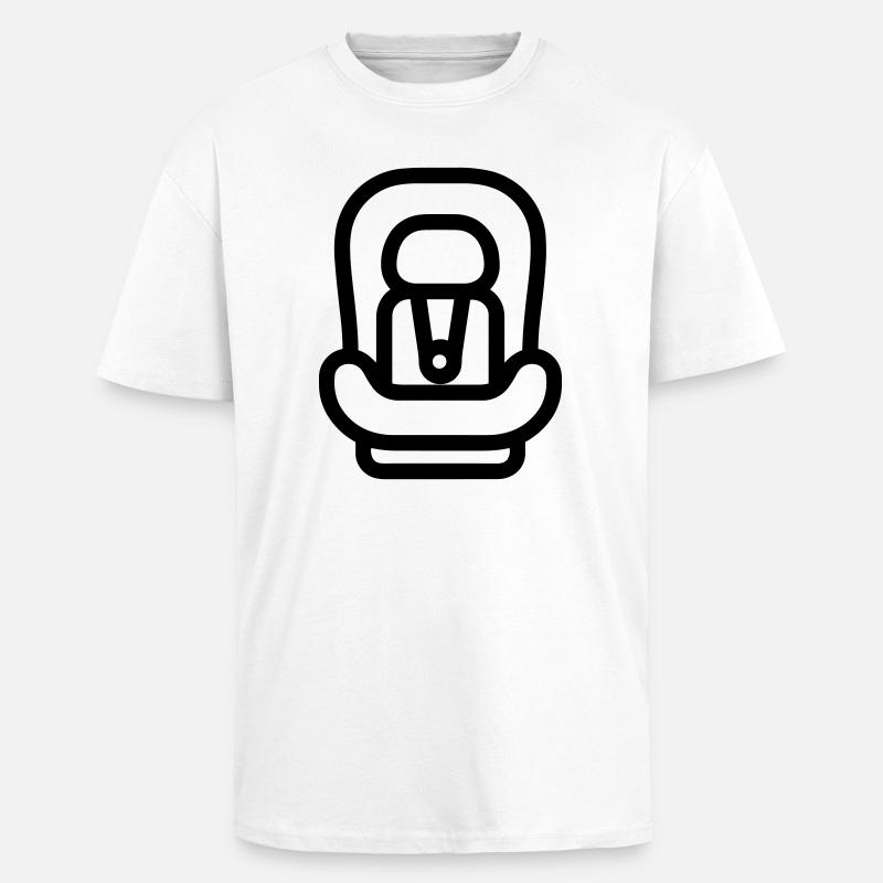 siège auto bébé - Unisex Oversized Heavyweight T-shirt - white