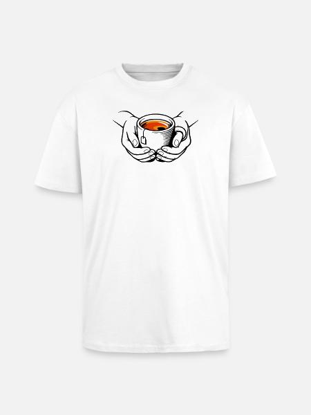 Cup - Unisex Oversized Heavyweight T-shirt - white