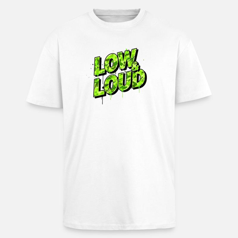 Low & Loud Auto Tuning Szene Design - Oversized Heavyweight Unisex T-Shirt - Weiß
