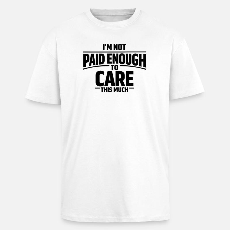 Ist mir egal Mittelfinger Statement - Oversized Heavyweight Unisex T-Shirt - Weiß