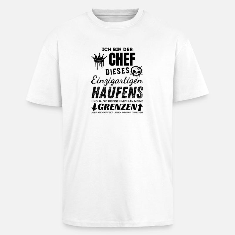 Chef des einzigartigen Haufens Chef Geschenk - T-shirt unisexe oversize épais - blanc