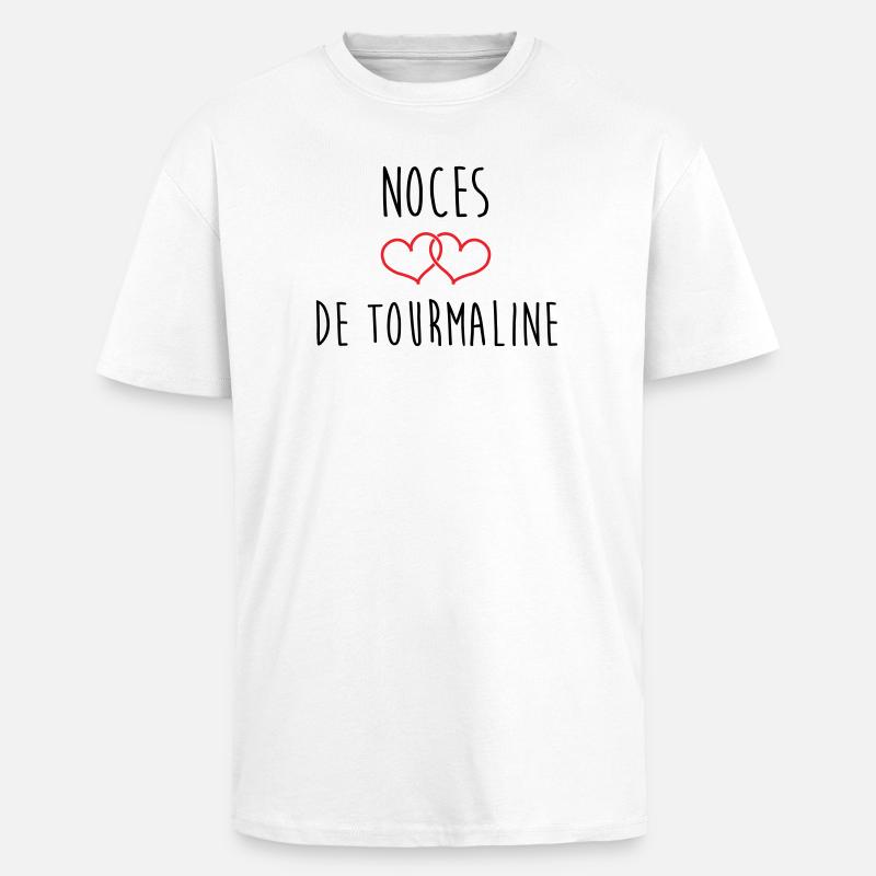 Turmalin-Hochzeit 52 Jahre Ehe - Oversized Heavyweight Unisex T-Shirt - Weiß