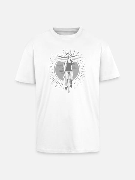 Unicycle | Unicycling Freestyle - Unisex Oversized Heavyweight T-shirt - white