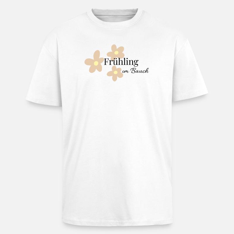 Frühling im Bauch   - Oversized Heavyweight Unisex T-Shirt - Weiß