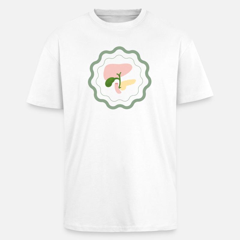 Anatomie Modell - Oversized Heavyweight Unisex T-Shirt - Weiß