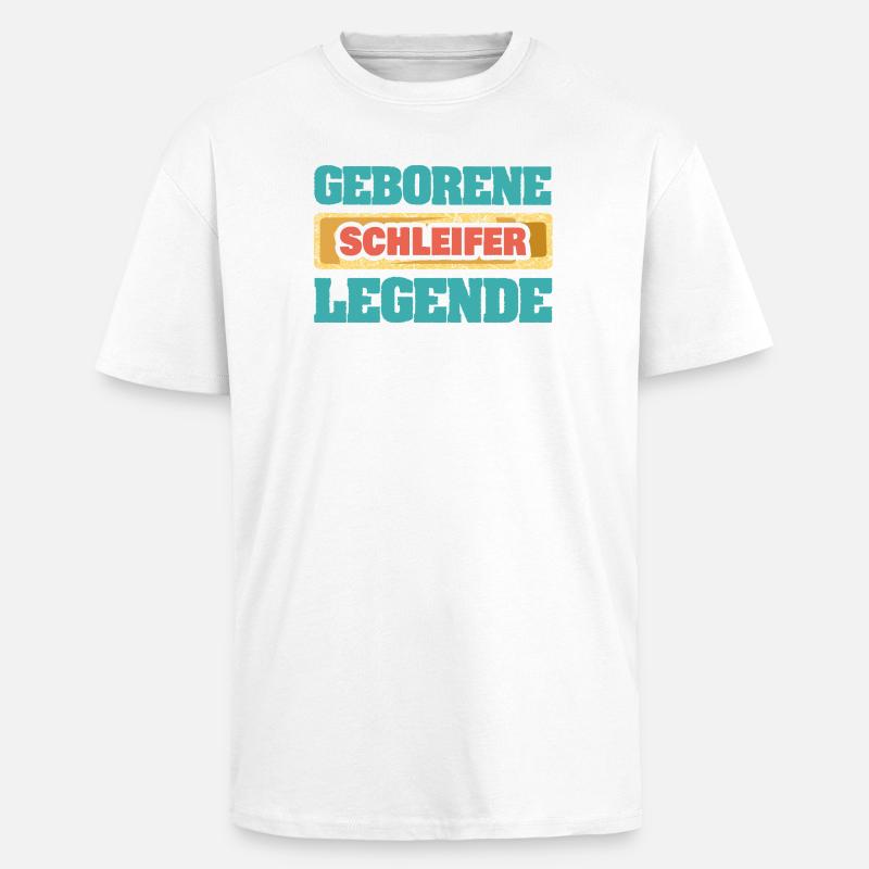 Legend Grinder - Unisex Oversized Heavyweight T-shirt - white