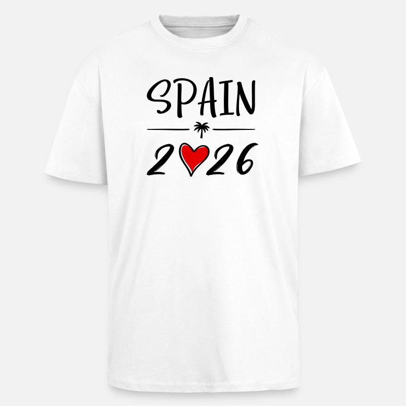 Spain 2026 - Oversized Heavyweight Unisex T-Shirt - Weiß