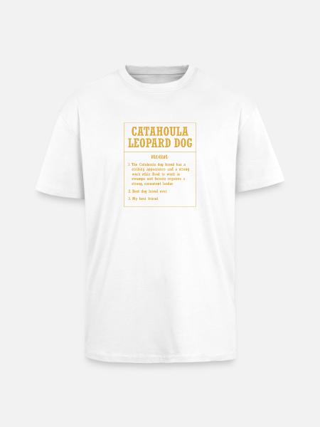 Catahoula Dog - Unisex Oversized Heavyweight T-shirt - white