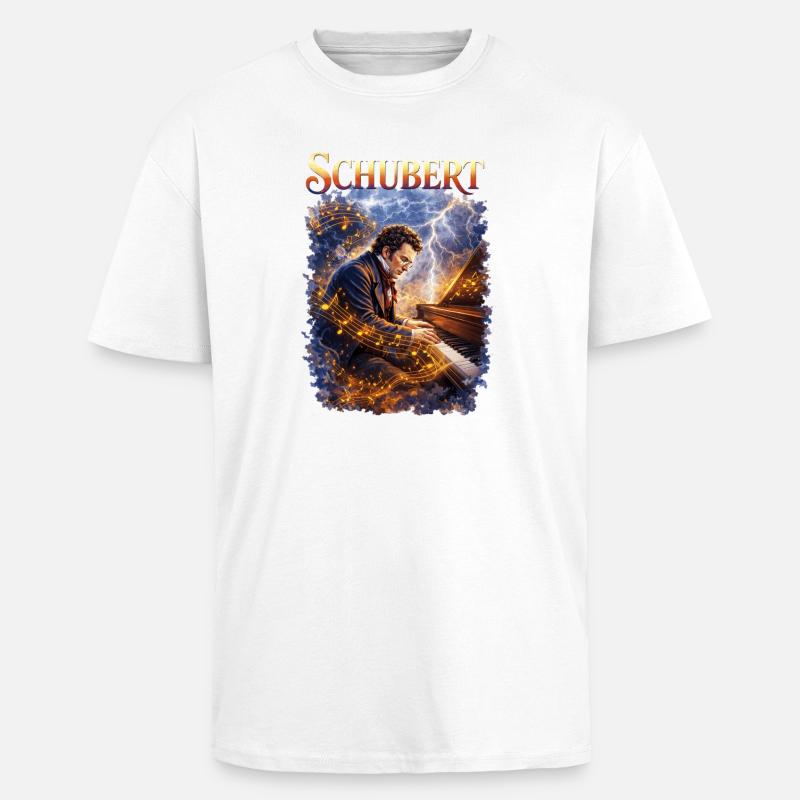 Schubert Piano Magic Tempest - Unisex Oversized Heavyweight T-shirt - white