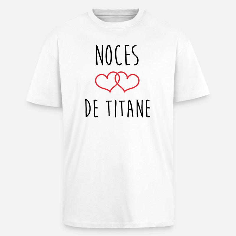 Titanium-Hochzeit 72 Jahre Ehe - Oversized Heavyweight Unisex T-Shirt - Weiß
