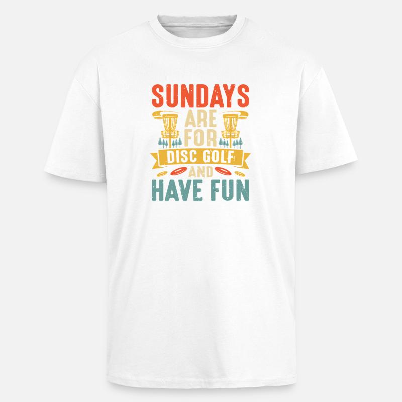 Disc Golf Geschenke Discgolf - Oversized Heavyweight Unisex T-Shirt - Weiß
