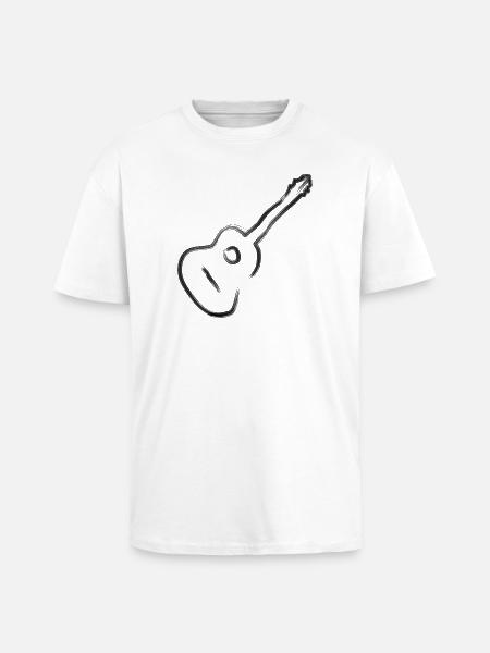 Gitarre Gitarrist Geschenk - Oversized Heavyweight Unisex T-Shirt - Weiß