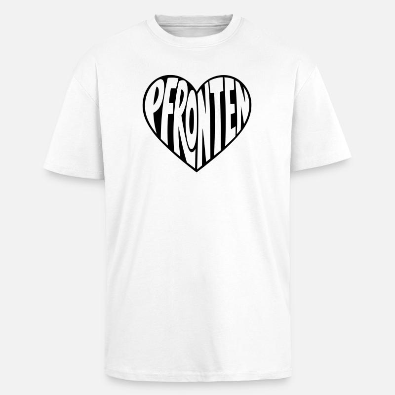 Pfronten Allgäu au cœur - T-shirt unisexe oversize épais - blanc