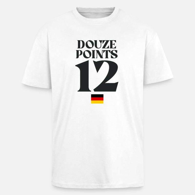 Dozen Points 12 Germany Eurovision - Unisex Oversized Heavyweight T-shirt - white