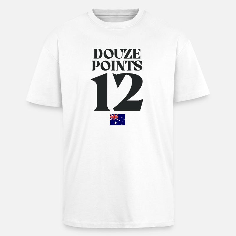 Twelve Points Australia Eurovision  - Unisex Oversized Heavyweight T-shirt - white