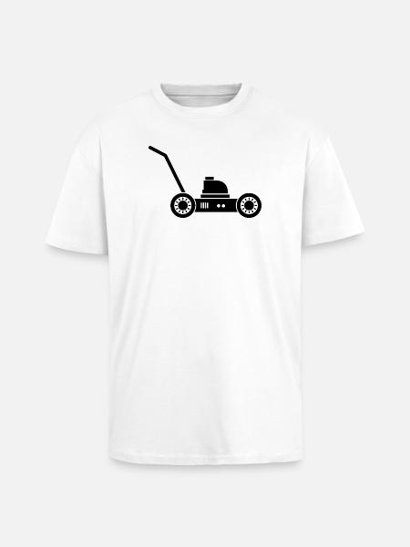 Lawnmower - Unisex Oversized Heavyweight T-shirt - white