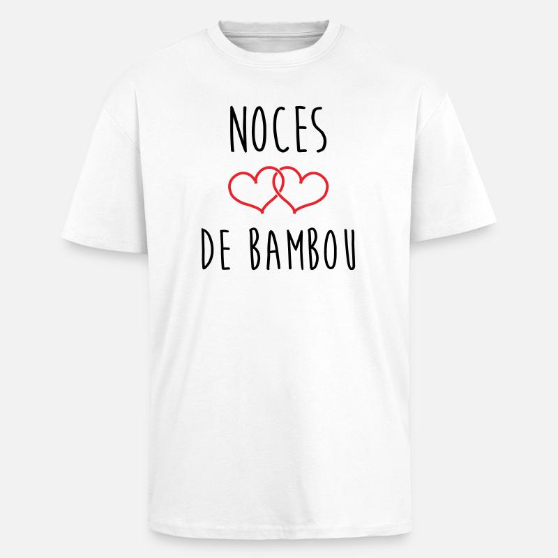Bambushochzeit 79 Jahre Ehe - Oversized Heavyweight Unisex T-Shirt - Weiß