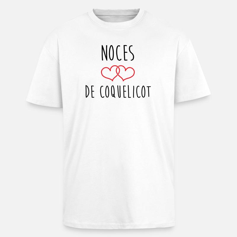 Mohnhochzeit 8 Jahre Ehe - Oversized Heavyweight Unisex T-Shirt - Weiß