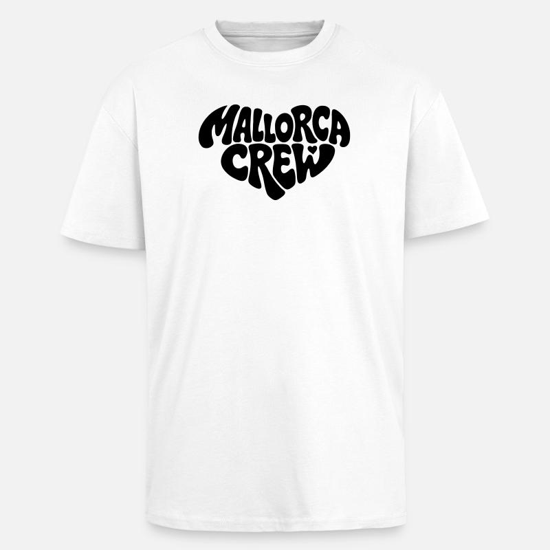 Mallorca Crew - Unisex Oversized Heavyweight T-shirt - white
