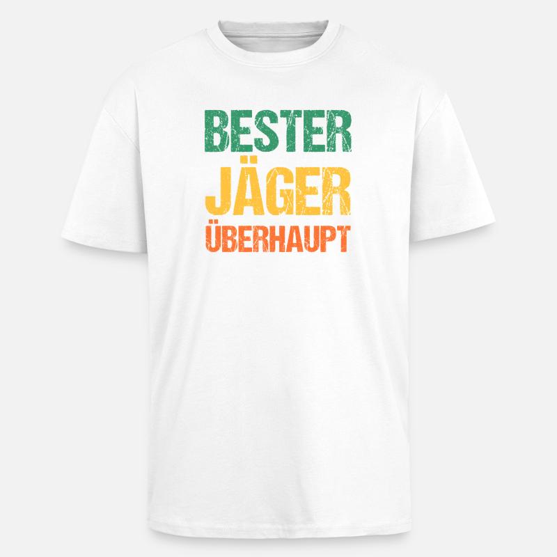 Jagd Jagen Waidmann Jäger - Oversized Heavyweight Unisex T-Shirt - Weiß