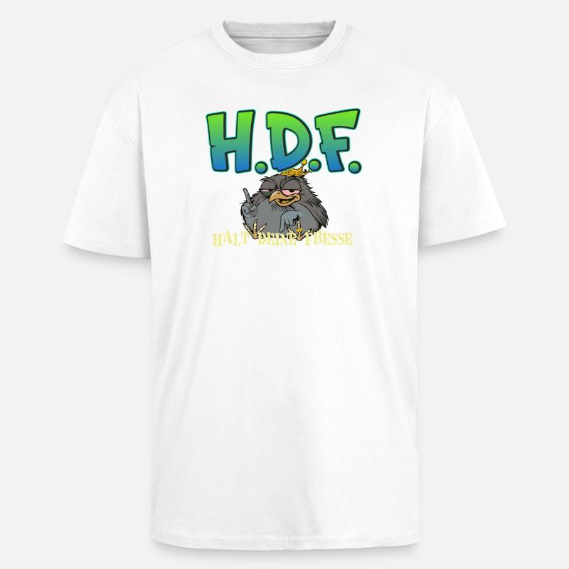 H.D.F.  - Oversized Heavyweight Unisex T-Shirt - Weiß