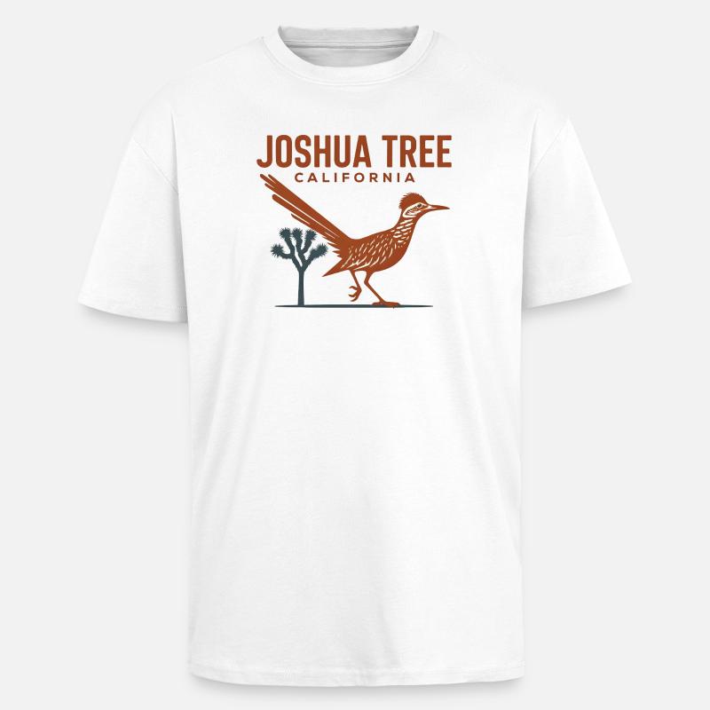 Joshua Tree Roadrunner Sunset - Unisex Oversized Heavyweight T-shirt - white