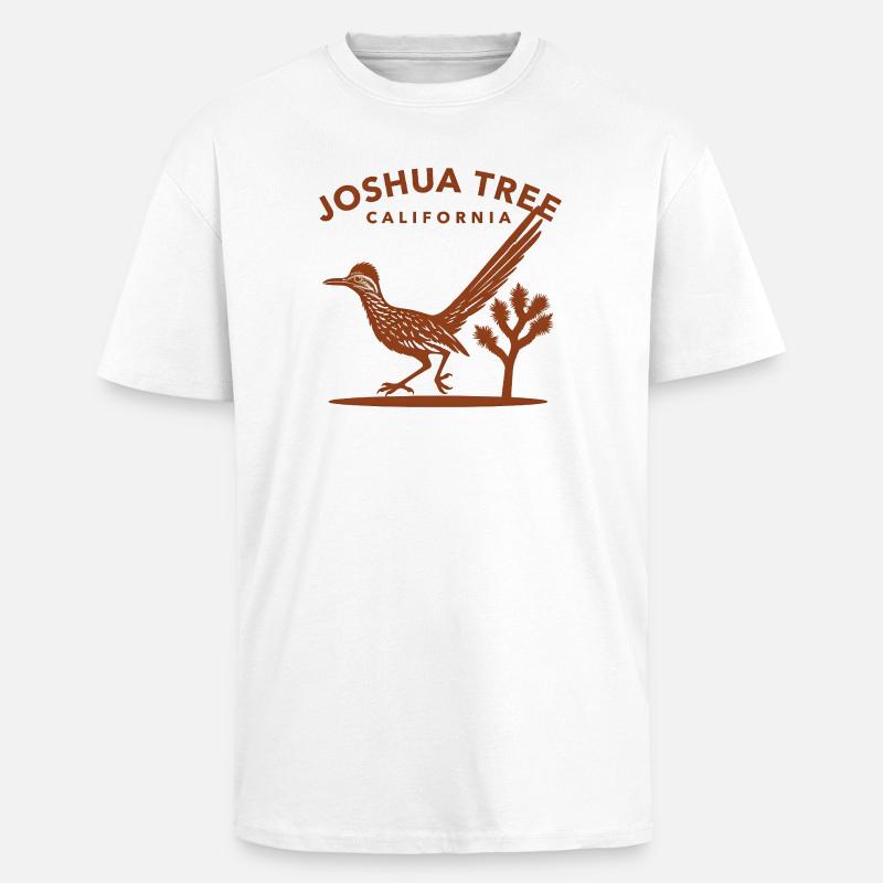 Joshua Tree, Kalifornia - Paksu unisex oversize t-paita - valkoinen