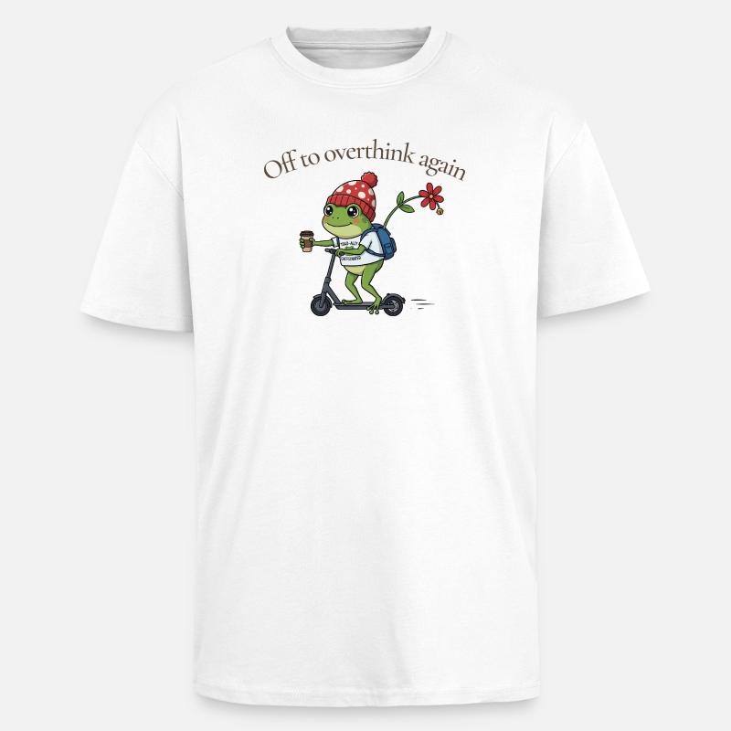 Toad-ally caffeinated Frosch - Oversized Heavyweight Unisex T-Shirt - Weiß