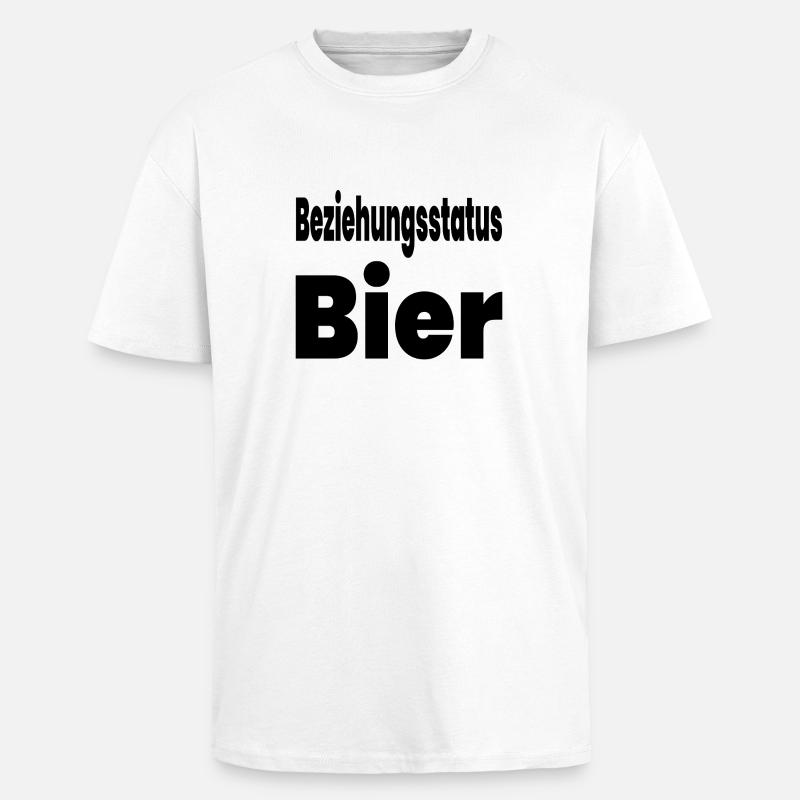 Bier - Oversized Heavyweight Unisex T-Shirt - Weiß