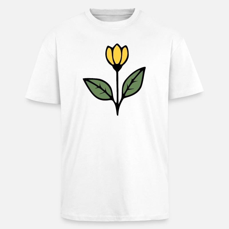  Blume Tulpe Blumen Blüte Geschenkidee Mutter  - Oversized Heavyweight Unisex T-Shirt - Weiß