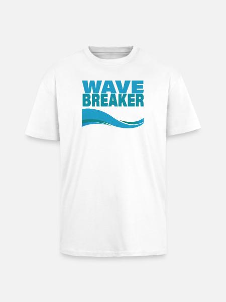 WAVE BREAKER - Oversized Heavyweight Unisex T-Shirt - Weiß