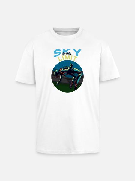 High jump: Sky is the limit! - Unisex Oversized Heavyweight T-shirt - white