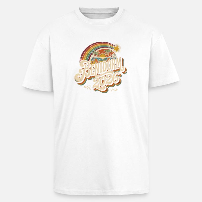 Bendorm 2026 Retro Sunset - Unisex Oversized Heavyweight T-shirt - white