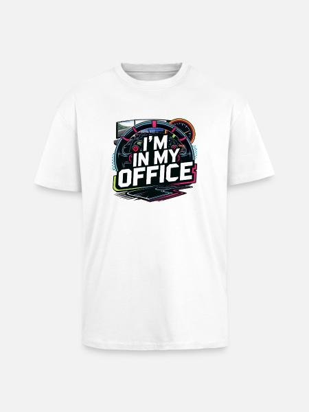 I'm in my office - Unisex Oversized Heavyweight T-shirt - white