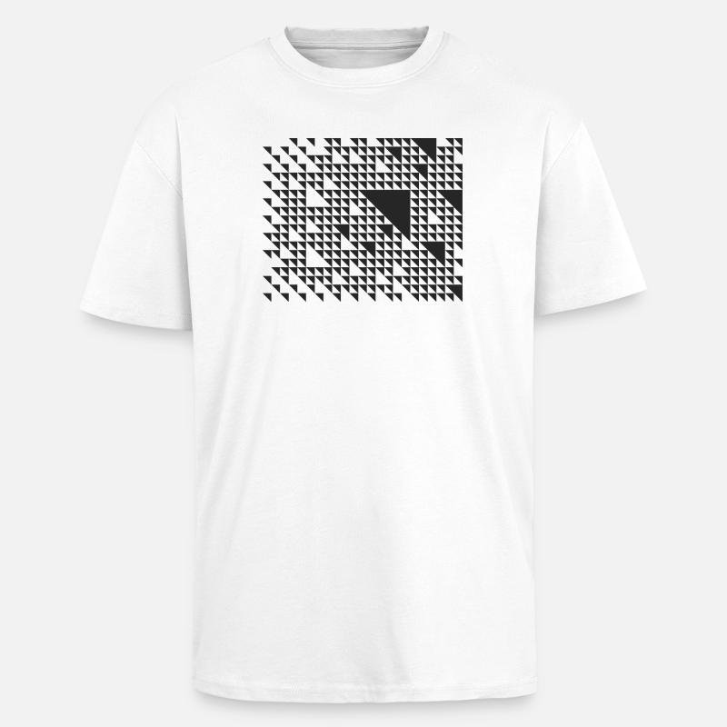 geometric triangles pattern design - Unisex Oversized Heavyweight T-shirt - white