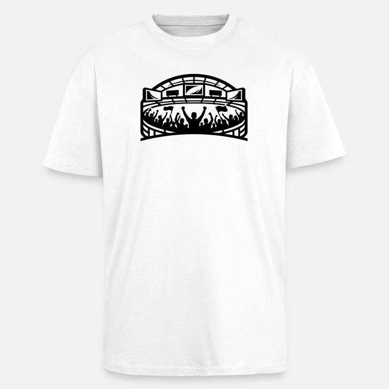 Stadium Fans Silhouette - Unisex Oversized Heavyweight T-shirt - white