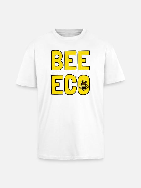 Bee Eco Bee Yellow Pollen - Unisex Oversized Heavyweight T-shirt - white