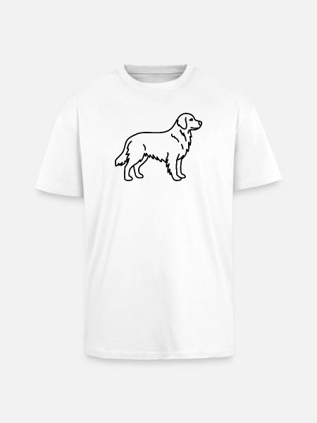 Golden Retriever - Unisex Oversized Heavyweight T-shirt - white