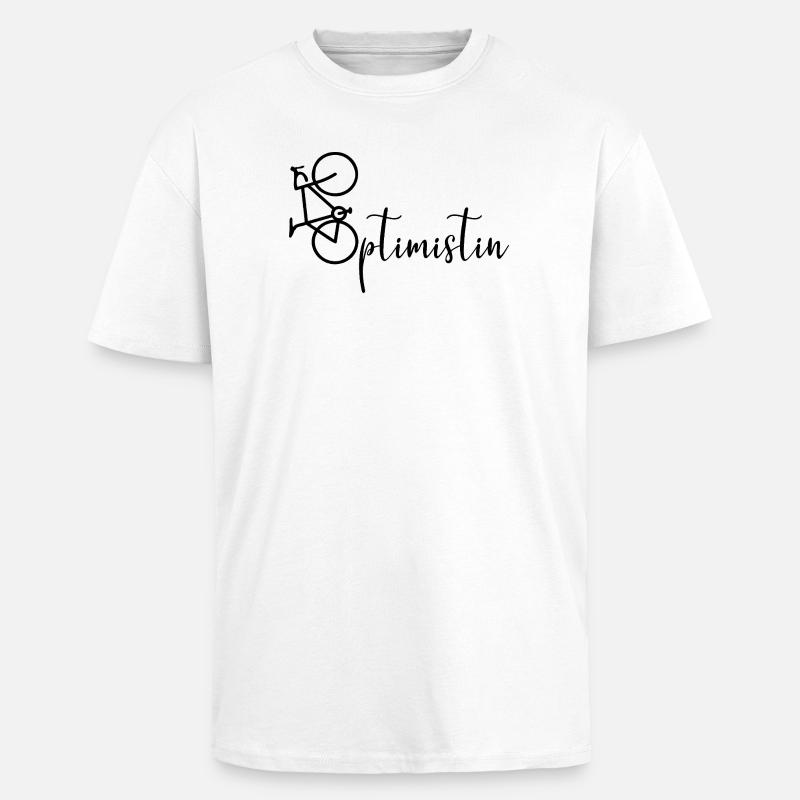 Roue cyclable Optimist - T-shirt unisexe oversize épais - blanc