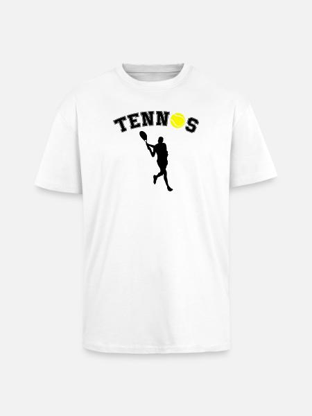 Tennis Ball Night Silhouette - Unisex Oversized Heavyweight T-shirt - white