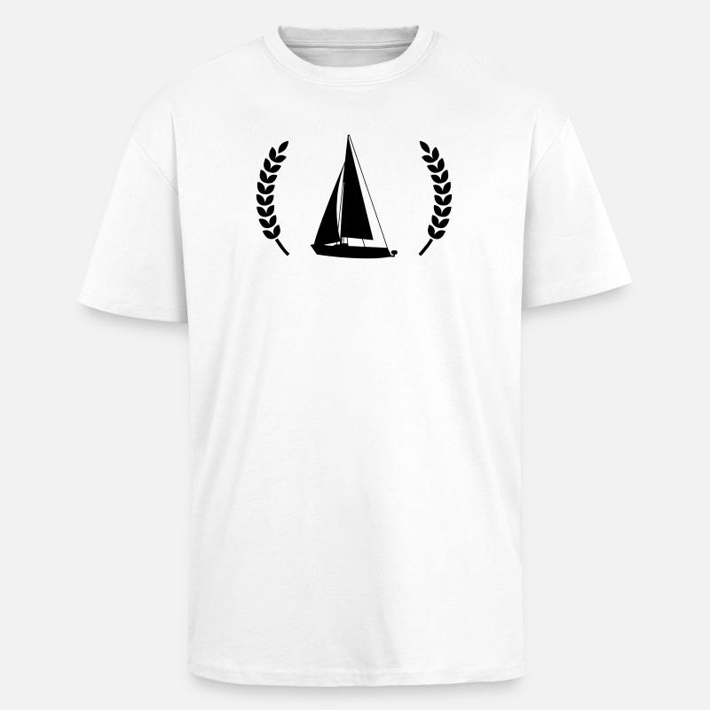 Segelboot - Oversized Heavyweight Unisex T-Shirt - Weiß