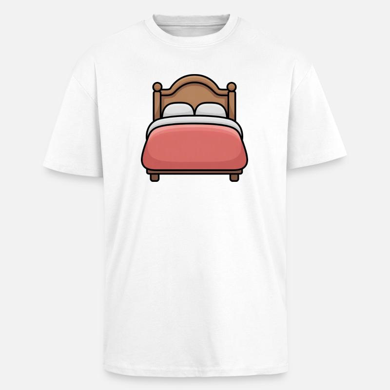 Bed - Comic Bed - Unisex Oversized Heavyweight T-shirt - white
