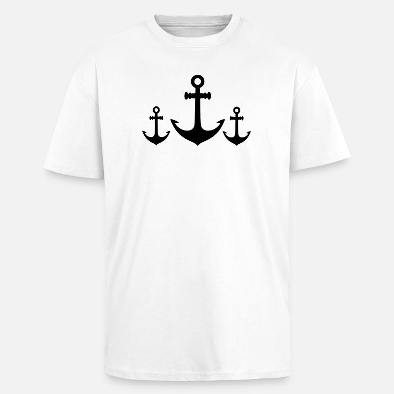 Anker crew - Oversized Heavyweight Unisex T-Shirt - Weiß