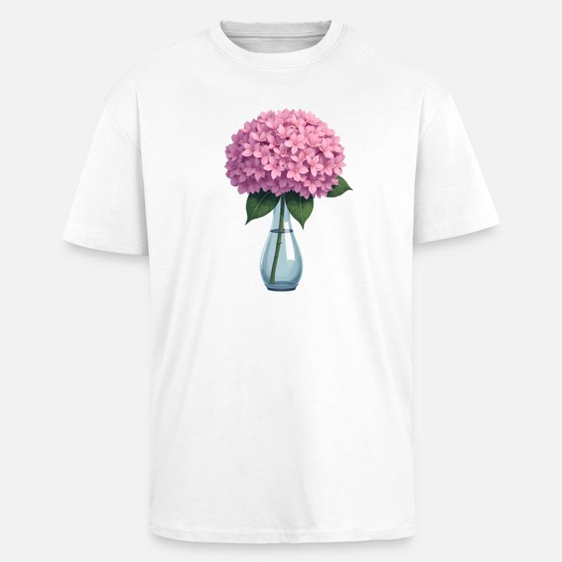 Hydrangea - Unisex Oversized Heavyweight T-shirt - white