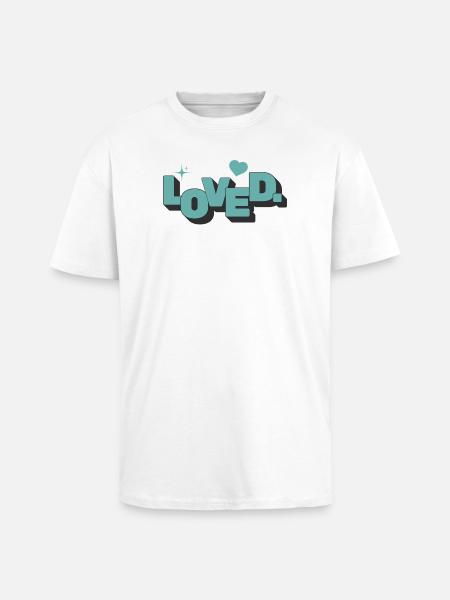 Aimé 1 Jean 4:16 Foi chrétienne - T-shirt unisexe oversize épais - blanc