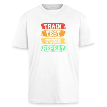 GPT Coder Programmer - Unisex Oversized Heavyweight T-shirt - white - Front - Alina (178cm) & Michal (187cm)