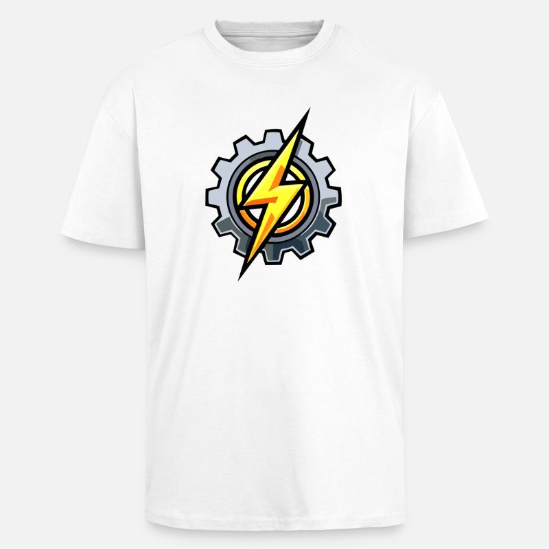 Gear Blitz – Electrical Engineering & Mechanics - Unisex Oversized Heavyweight T-shirt - white