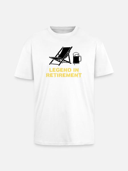 Retired Legend Rente Liegestuhl - Oversized Heavyweight Unisex T-Shirt - Weiß
