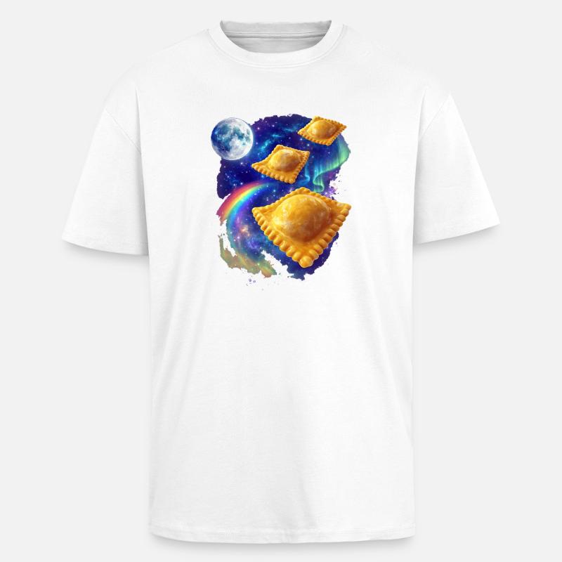Ravioli de l’espace - T-shirt unisexe oversize épais - blanc