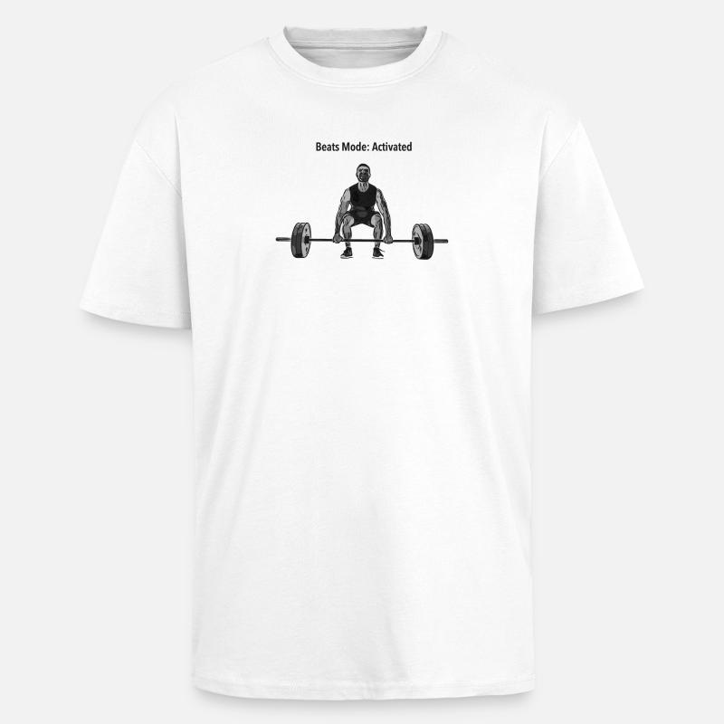 Beats Mode Active: Strength Lifting - Unisex Oversized Heavyweight T-shirt - white